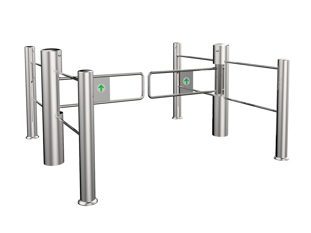 CD-T203H Cylindrical swing gate with guardrail